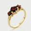 Frida garnet ring 14k gold - Studio Kroewe