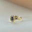 Galaxy diamond marquise tourmaline entourage ring 14k gold - Studio Kroewe