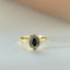 Galaxy diamond marquise tourmaline entourage ring 14k gold - Studio Kroewe