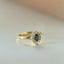 Galaxy diamond marquise tourmaline entourage ring 14k gold - Studio Kroewe