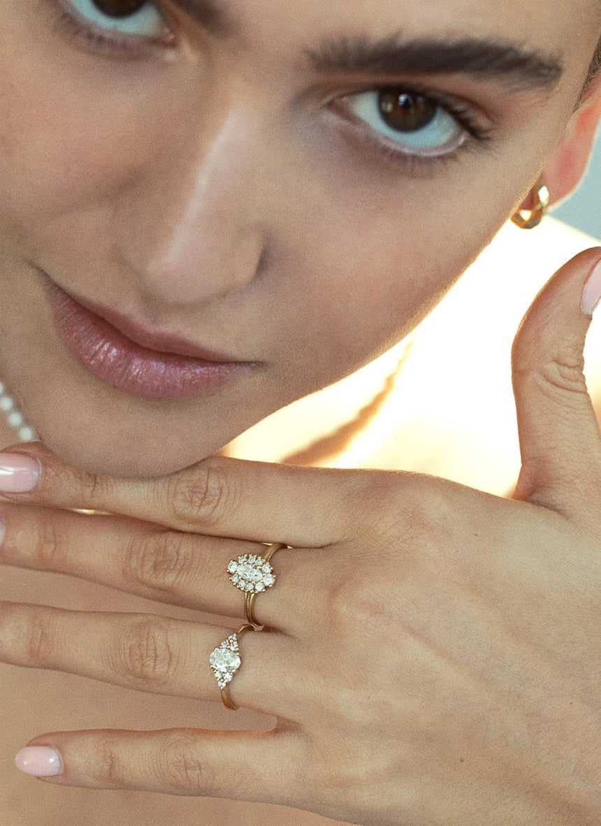 Jaimy diamond tanzanite ring 14k gold - Studio Kroewe