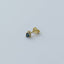 Gemma diamond sapphire single earstud 14k gold - Studio Kroewe