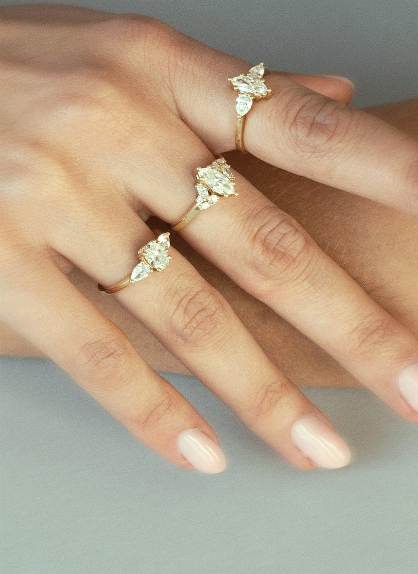 Limited Edition | Rumi green blue sapphire ring 14k gold - Studio Kroewe