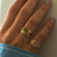 Goldie signet ring 14k gold - Studio Kroewe