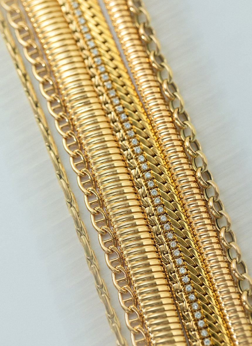 Teddie 2.7mm bracelet 14k gold - Studio Kroewe