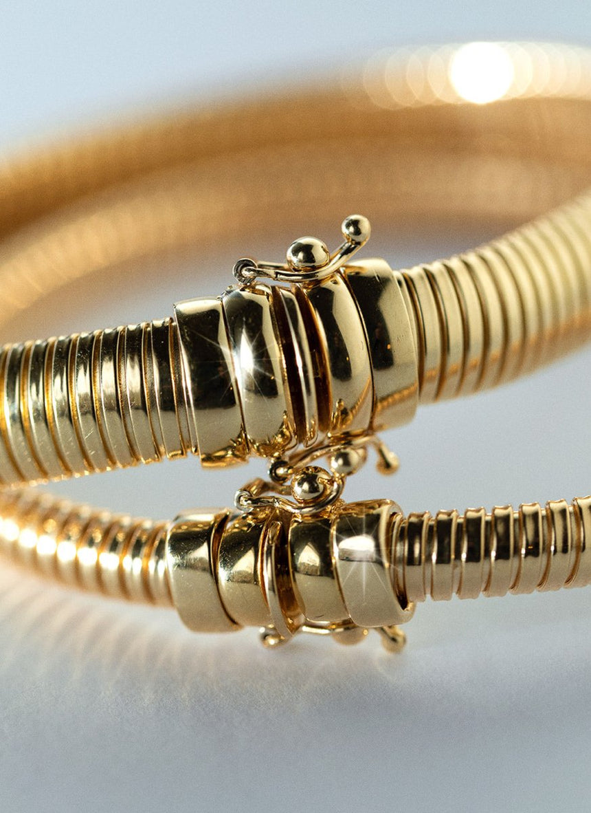 Grace tubo bracelet 14k gold - Studio Kroewe