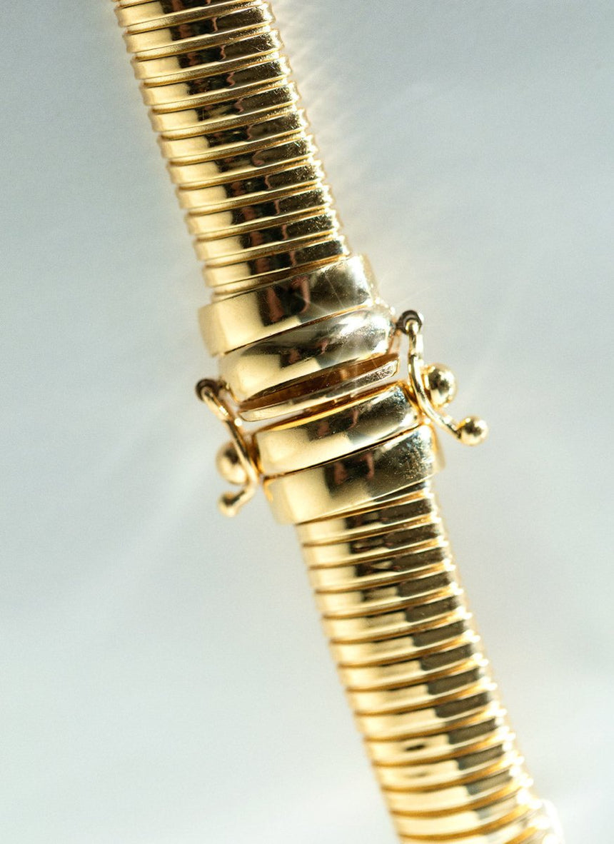 Grace tubo bracelet 14k gold - Studio Kroewe