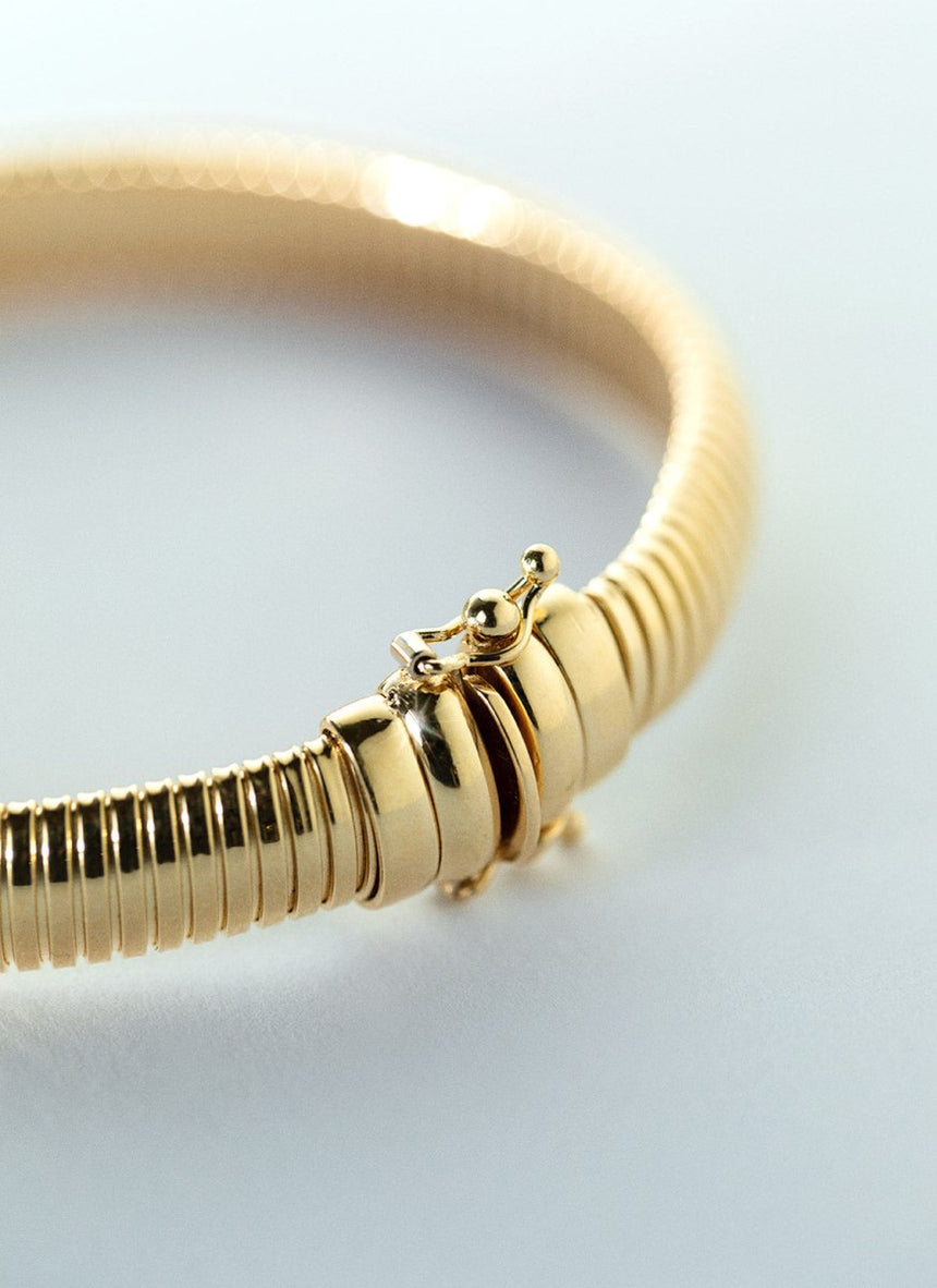 Grace tubo bracelet 14k gold - Studio Kroewe