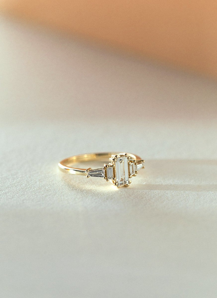 Edie tanzanite december birthstone ring 14k gold - Studio Kroewe