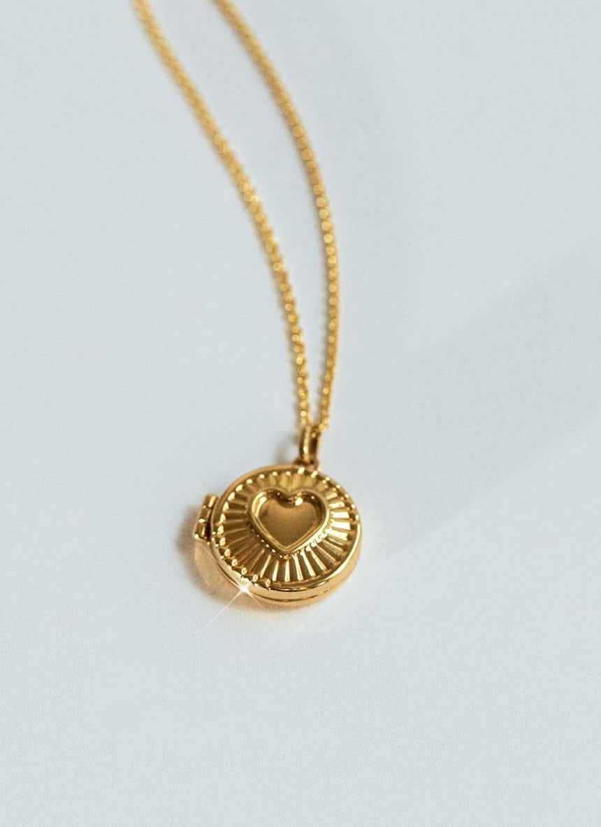 Jasseron 5mm necklace with lock 14k gold - Studio Kroewe