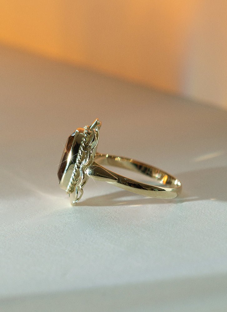 Iggy citrine ring 14k gold - Studio Kroewe