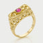 Ileha ruby ring 14k gold - Studio Kroewe