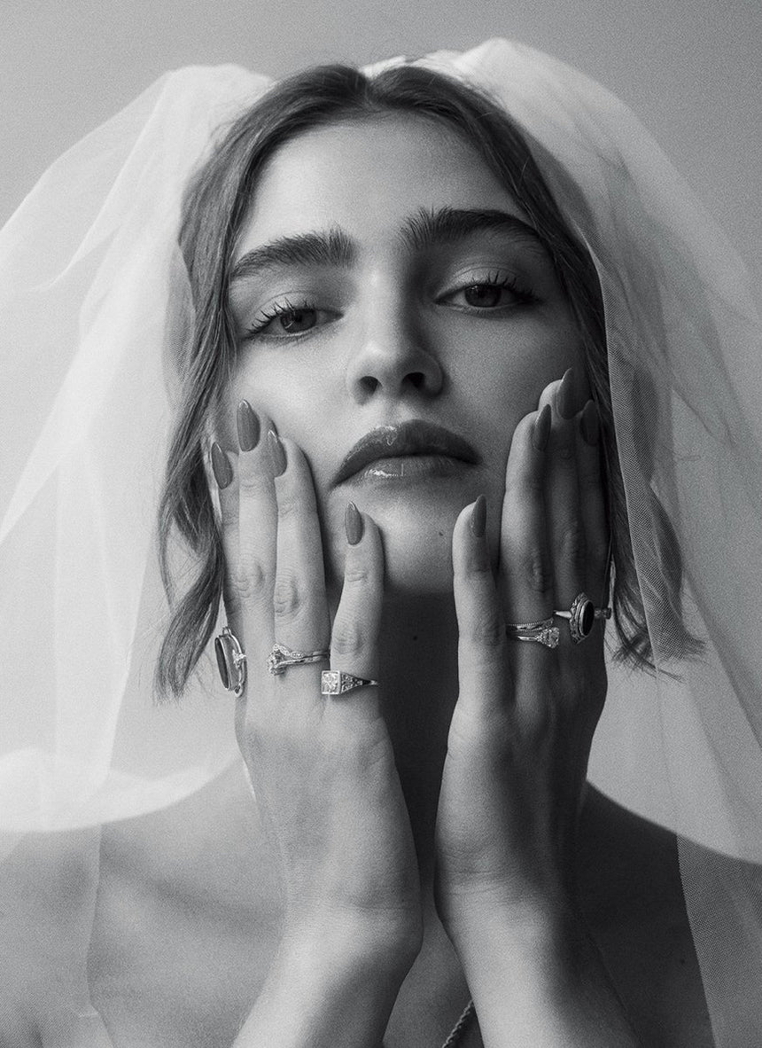 Georgia diamond ring 14k gold - Studio Kroewe