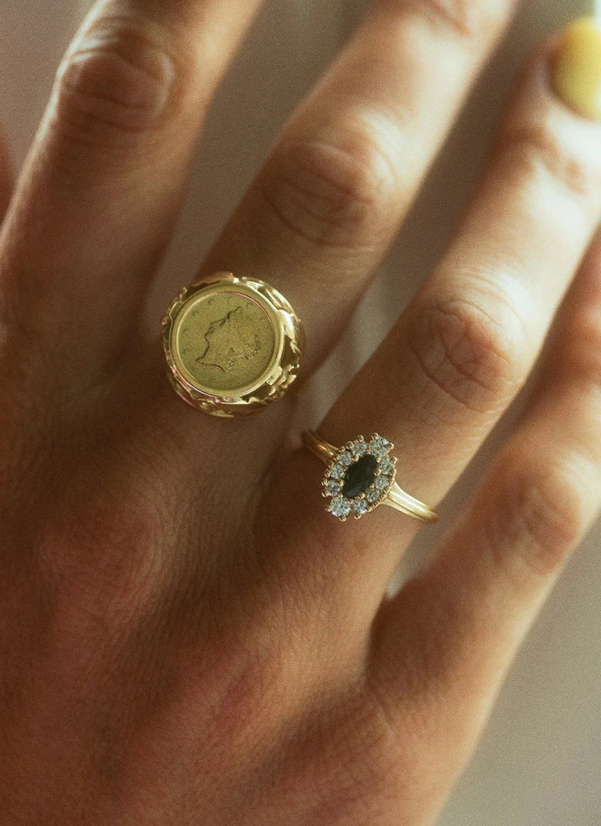 Leonis citrine ring 14k gold - Studio Kroewe