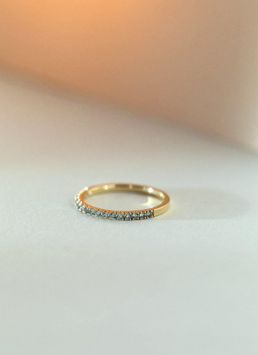 Jady aquamarine ring 14k gold - Studio Kroewe