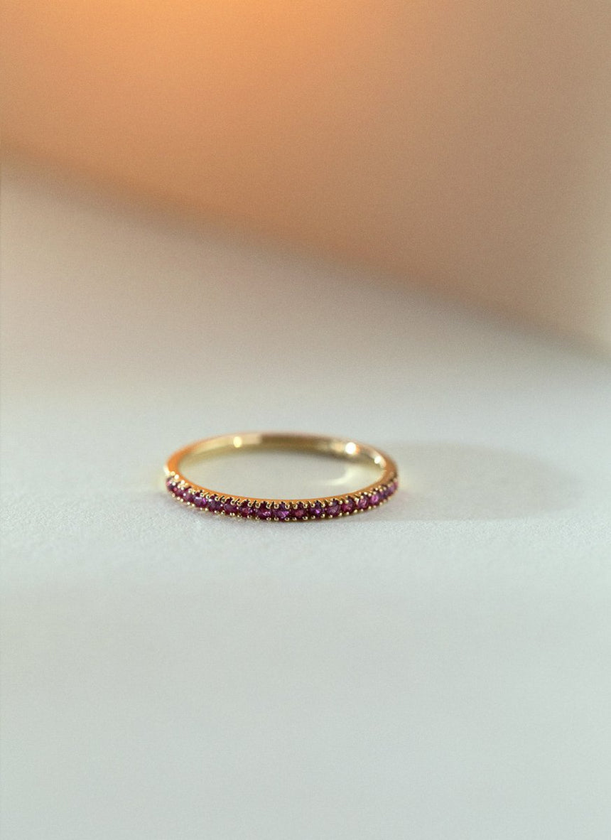 Jady ruby ring 14k gold - Studio Kroewe