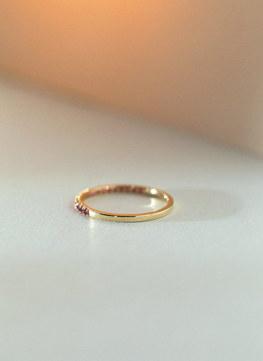 Jady ruby ring 14k gold - Studio Kroewe