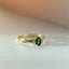 Jaimy diamond green tourmaline ring 14k gold - Studio Kroewe