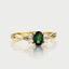 Jaimy diamond green tourmaline ring 14k gold - Studio Kroewe
