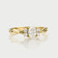 Jaimy oval diamond 0.5ct ring 14k gold - Studio Kroewe