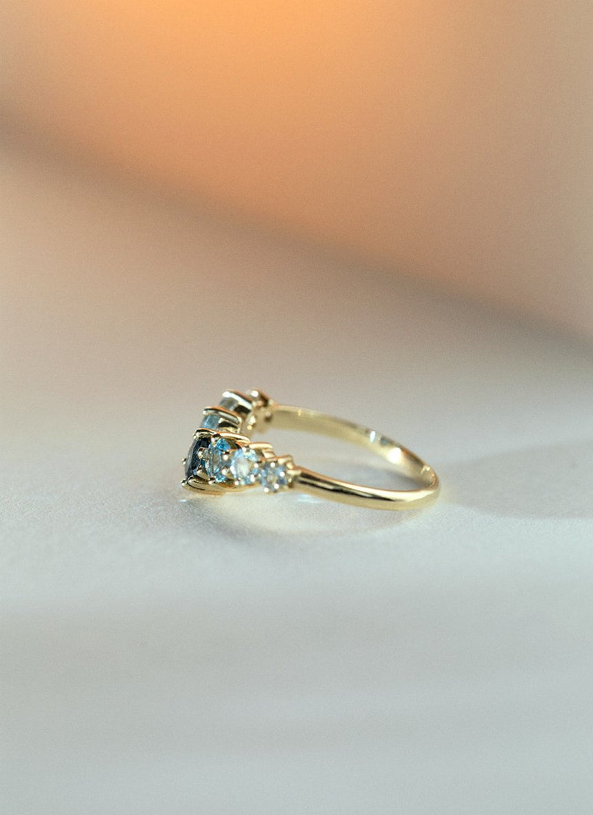 James topaz ring 14k gold - Studio Kroewe