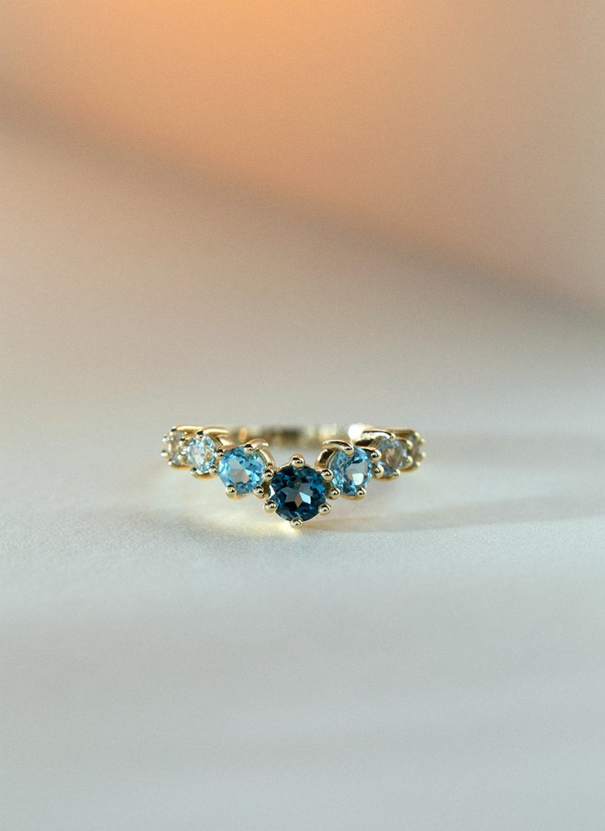 James topaz ring 14k gold - Studio Kroewe