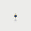 Jane diamond sapphire single earstud 14k gold - Studio Kroewe