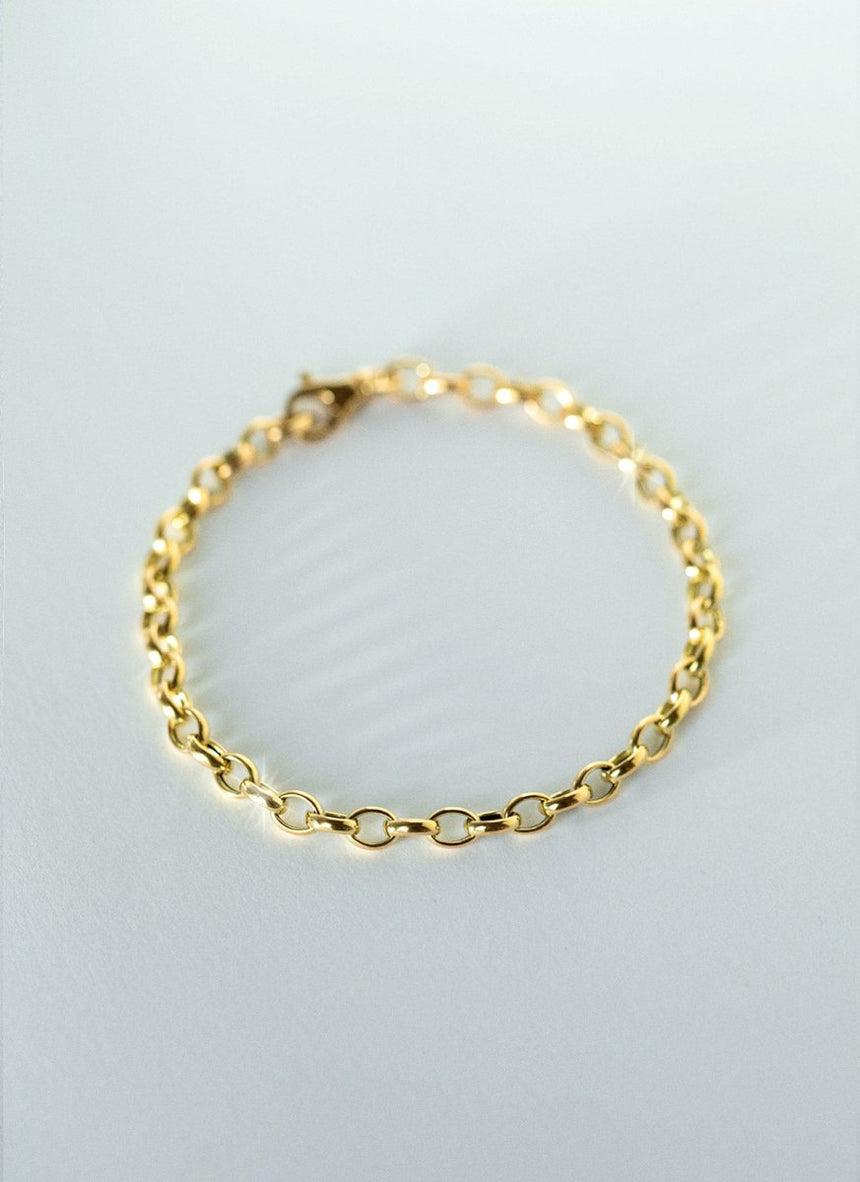 Jasseron 4.3mm bracelet 14k gold - Studio Kroewe