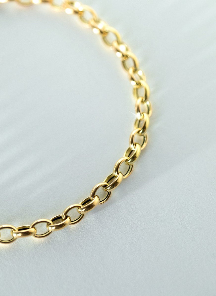 Jasseron 4.3mm bracelet 14k gold - Studio Kroewe