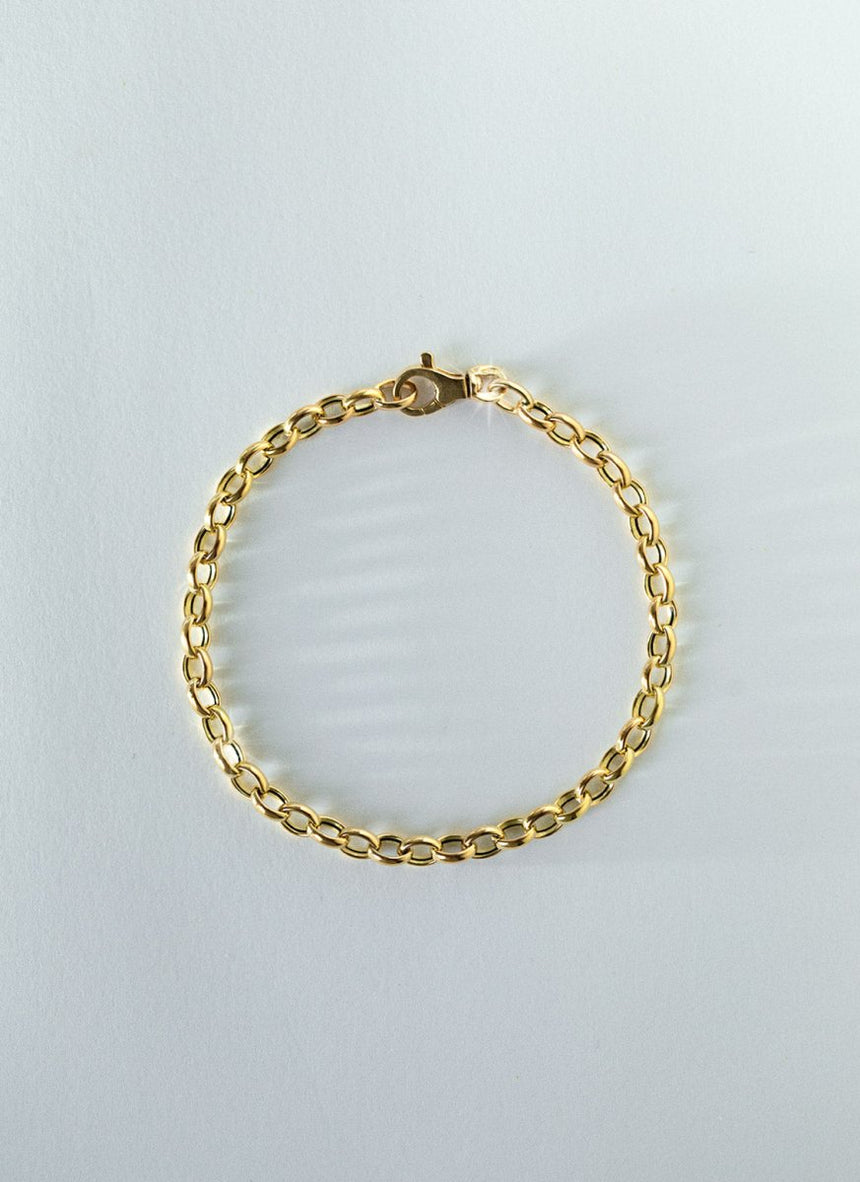 Jasseron 4.3mm bracelet 14k gold - Studio Kroewe