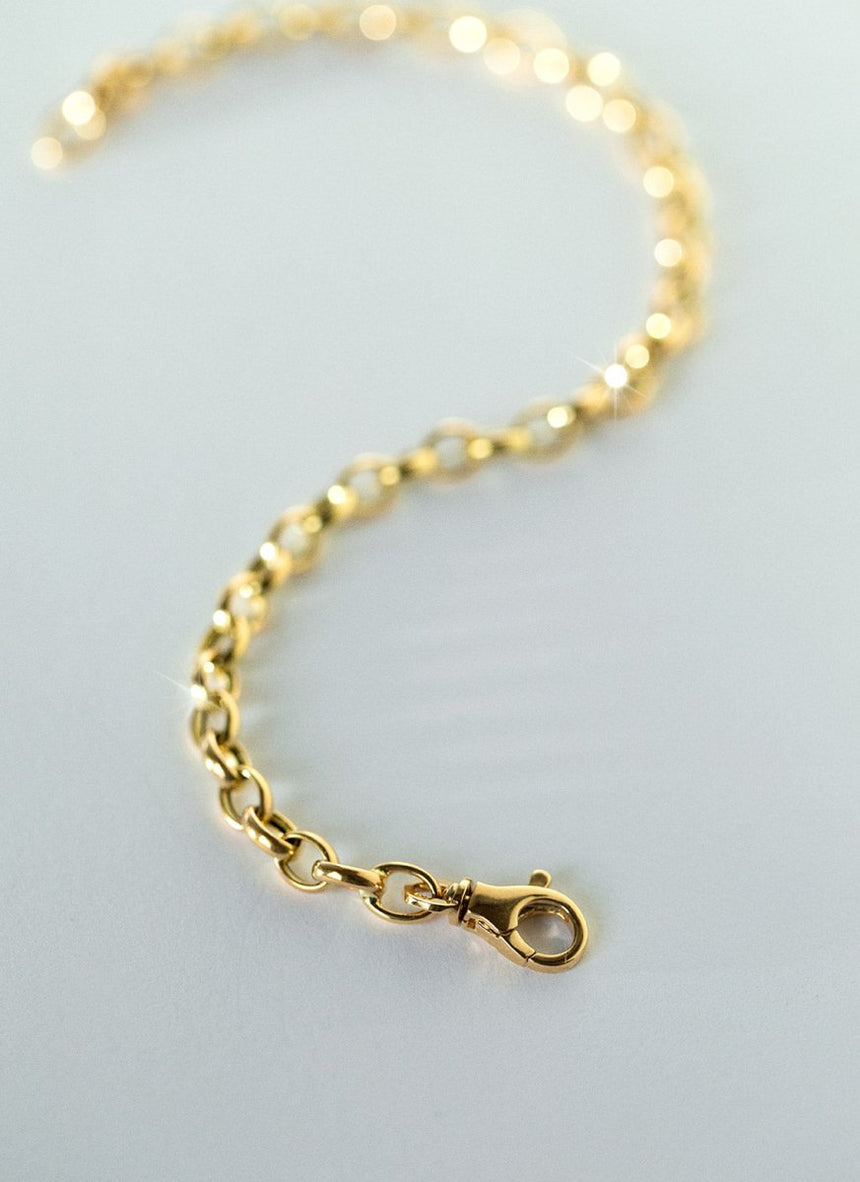 Jasseron 4.3mm bracelet 14k gold - Studio Kroewe