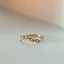 Joshi's sister diamond curve ring 14k gold - Studio Kroewe