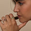 Joshi's sister diamond curve ring 14k gold - Studio Kroewe