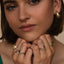 Joshi's sister diamond curve ring 14k gold - Studio Kroewe