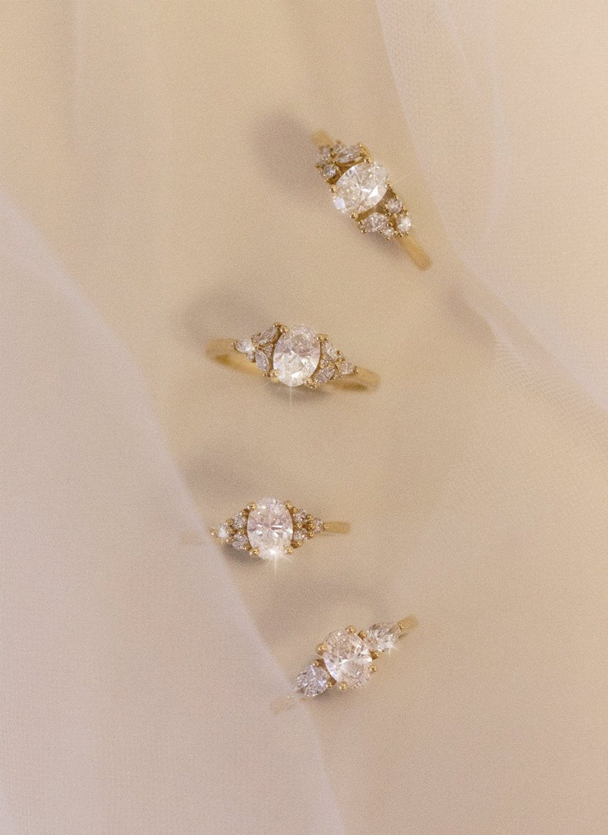 Josie oval diamond ring 14k gold - Studio Kroewe