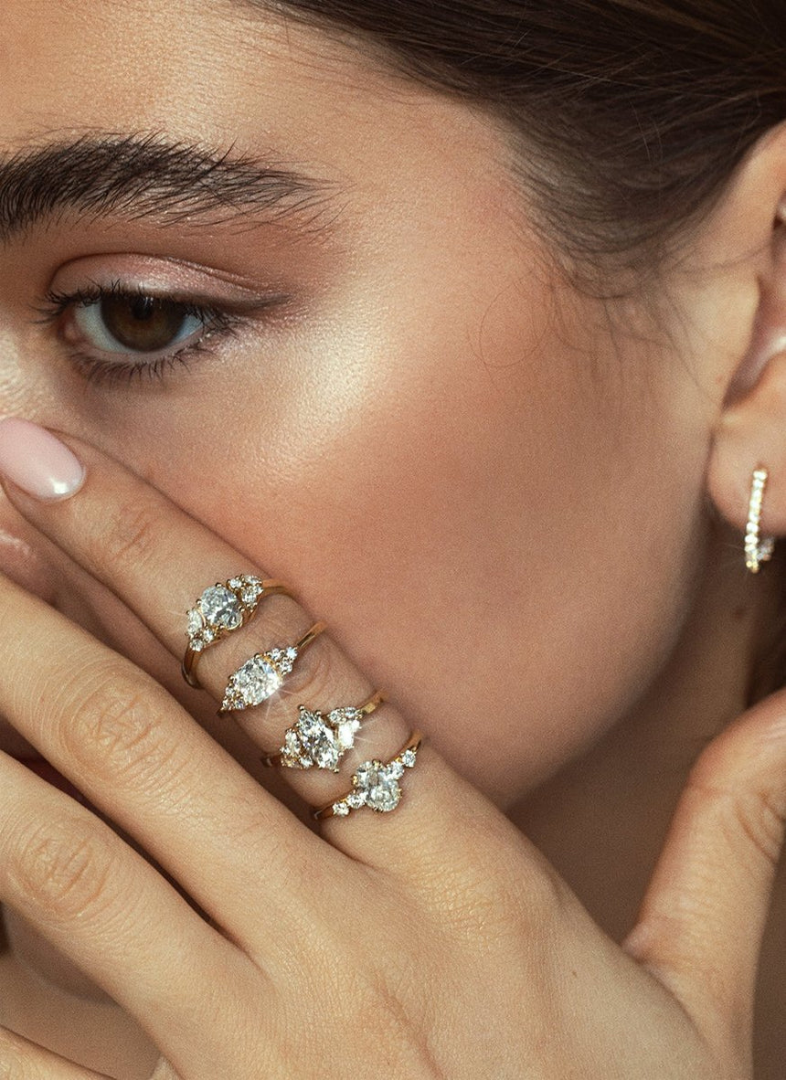 Josie oval diamond ring 14k gold - Studio Kroewe