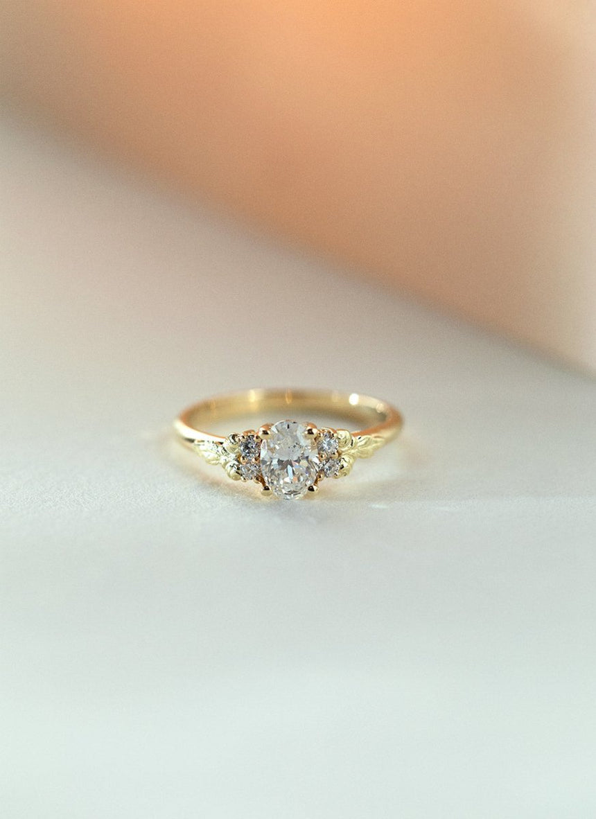 Timmy diamond topaz ring 14k gold - Studio Kroewe