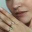 Judy aquamarine diamond ring 14k gold - Studio Kroewe