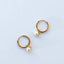 Jumi pearl huggie 14k gold - Studio Kroewe
