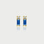 Kira diamond sapphire earstud 14k gold - Studio Kroewe