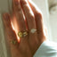 Kitt signet ring 14k gold - Studio Kroewe