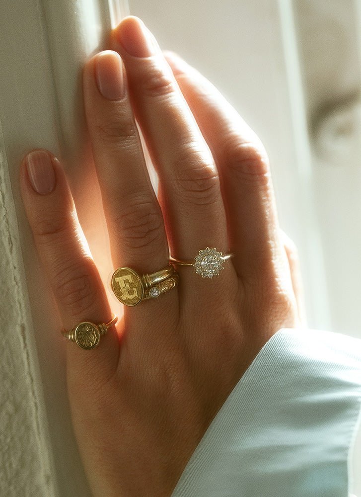 Georgia diamond ring 14k gold - Studio Kroewe