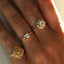 Lauren brilliant cut diamond pearl entourage ring 14k gold - Studio Kroewe