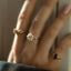 Lauren brilliant cut diamond pearl entourage ring 14k gold - Studio Kroewe