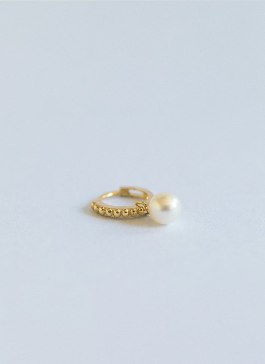 Scarlett diamond single earstud 14k gold - Studio Kroewe