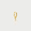 Lauren pearl single huggie 14k gold - Studio Kroewe