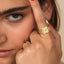 Lenny signet ring 14k gold - Studio Kroewe