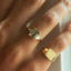 Limited Edition | Alfie diamond tourmaline ring 14k gold - Studio Kroewe