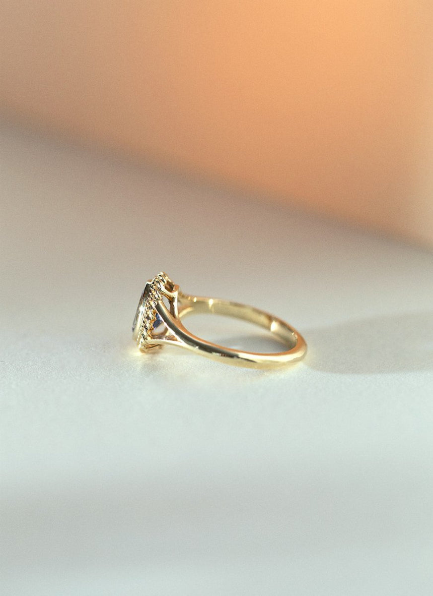 Limited Edition - Aurie tanzanite ring 14k gold - Studio Kroewe
