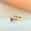 Limited Edition | Daisy diamond blue sapphire ring 14k gold - Studio Kroewe
